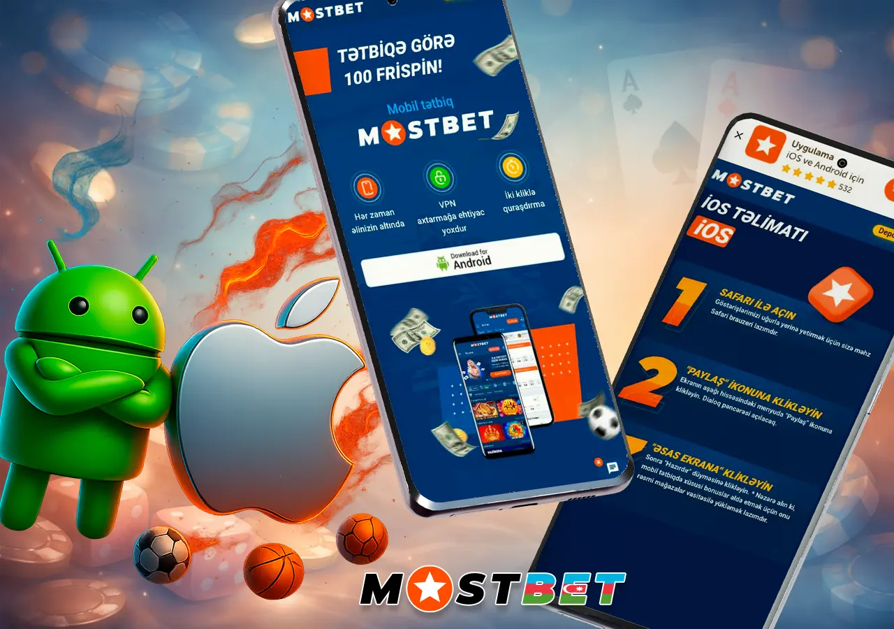 Pulsuz fırlanmaları olan Mostbet mobil tətbiqini quraşdırmaq üçün bonus