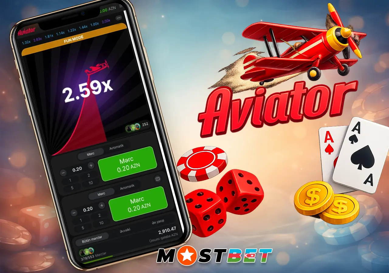 Onlayn kazino platformasında Mostbet Aviator qəza oyunu